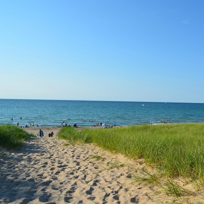 View of Lake Michigan from Washington Park