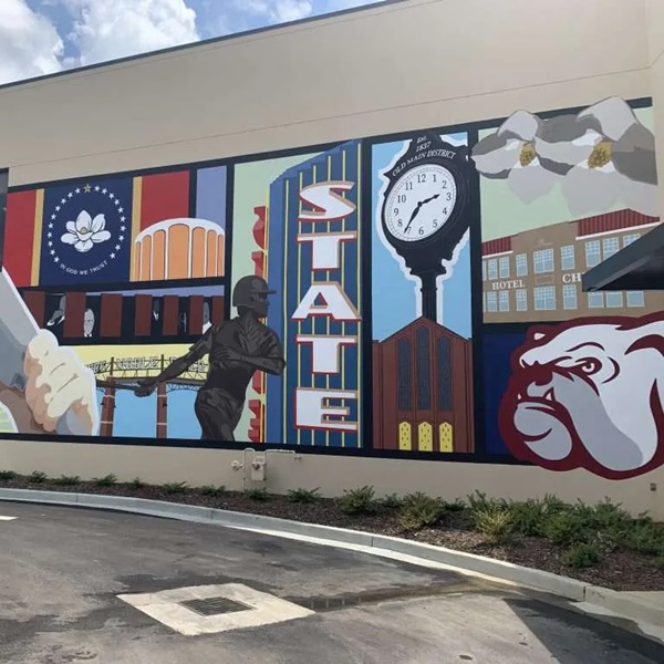 Enjoy a self-guided mural tour. The vibrant street art adorns buildings around town. each showcasing the creativity and history of Starkville. 