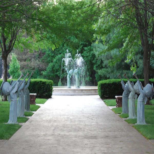 The park's meticulously landscaped gardens and pathways are adorned with over 500 figurines depicting love, friendship, and faith. 