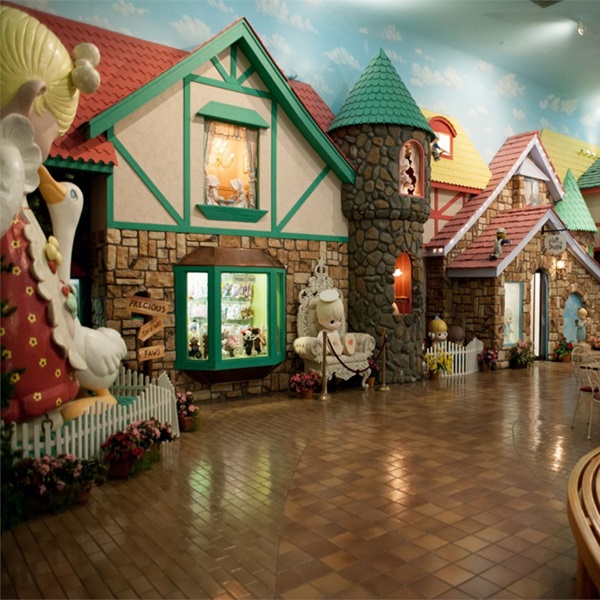 The interior of the Precious Moments Chapel is adorned with 84 hand-painted murals and 30 stained-glass windows. 
