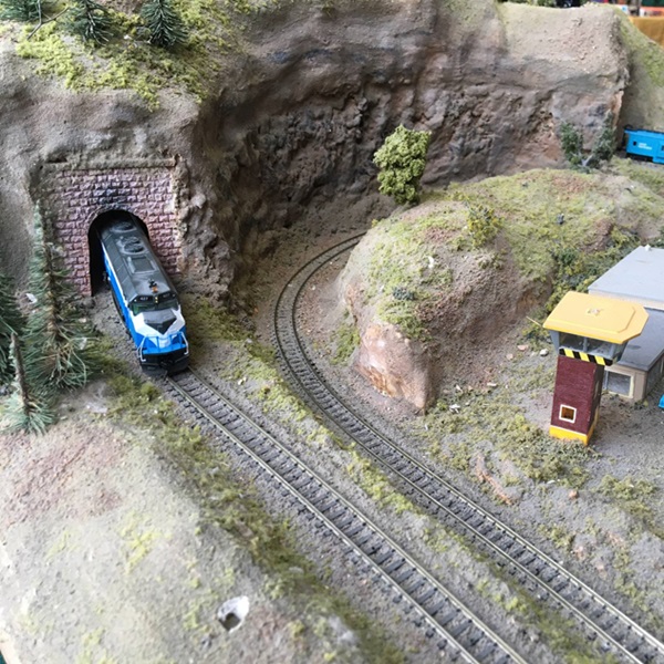 The Souris Model Railroad Association, a model railroading club, has a large N-scale layout in the basement of the Railroad Museum of Minot. 