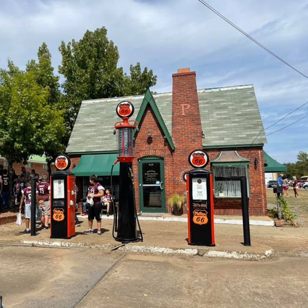 Colorful artworks and architecture can be found in buildings throughout the downtown area and serve as visual reminders of Atoka's heritage.