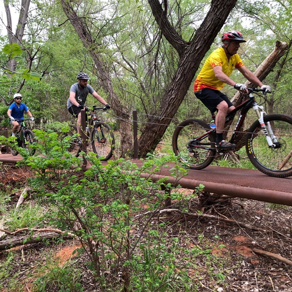 Cyclists should be aware of potential hazards on the trail, such as uneven surfaces, loose gravel, and wildlife crossings.