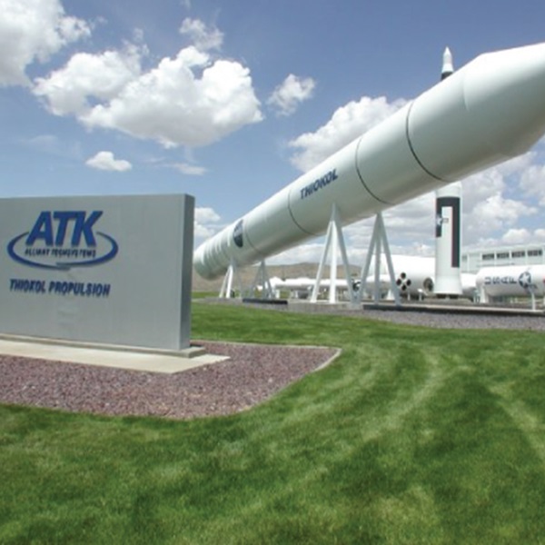 Part of the Northrop Grumman facility, the AKT Rocket Garden features displays of a shuttle booster, Trident missile, Minuteman missile, and other rocket exhibits. 