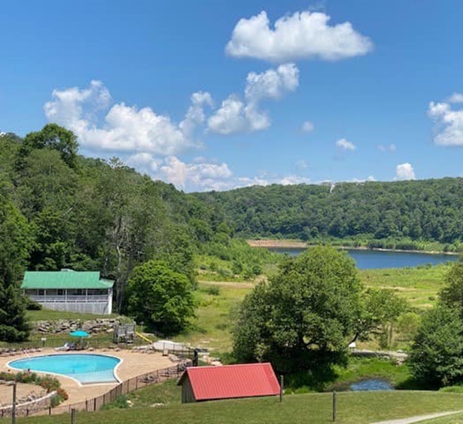 Mountain Lake Lodge is where many iconic dance scenes from "Dirty Dancing" were filmed, including the famous lift scene in the lake and the dance sequences in the lodge's main building. 