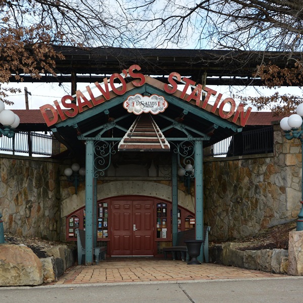 The old train station has been repurposed as a unique restaurant. 