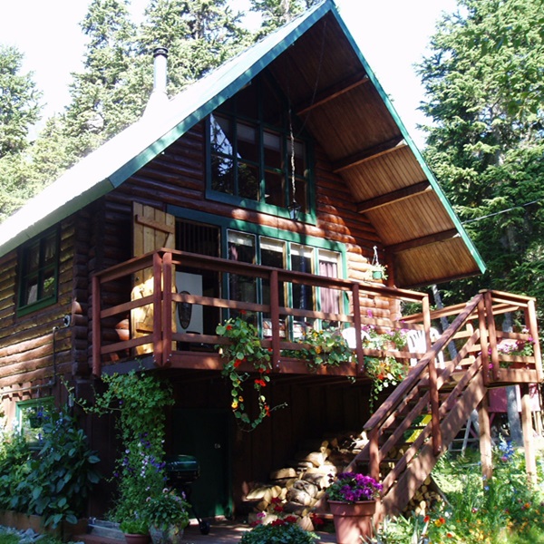 The cabins are nestled in a peaceful, wooded area, offering a quiet and secluded retreat while still being close to the amenities of Girdwood. 