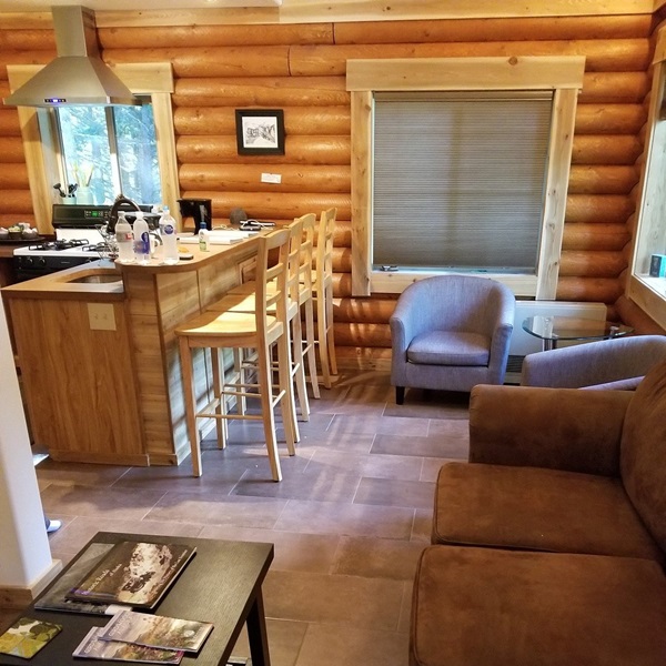 The cabins are fully equipped with modern amenities, including kitchens, private bathrooms, and cozy living spaces with fireplaces. 