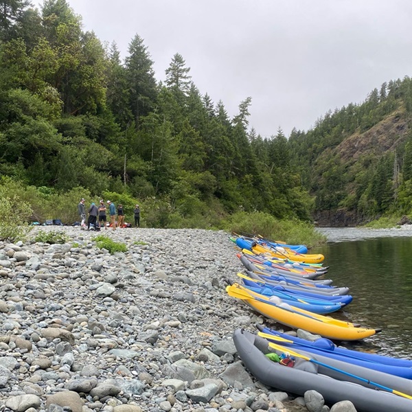 The Smith River is a prime destination for multi-day rafting and kayaking expeditions, with campsites along the river. 
