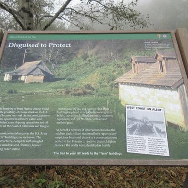 There is informative signage explaining the history and significance of the radar station, its role in coastal defense, and how it operated during the war. 