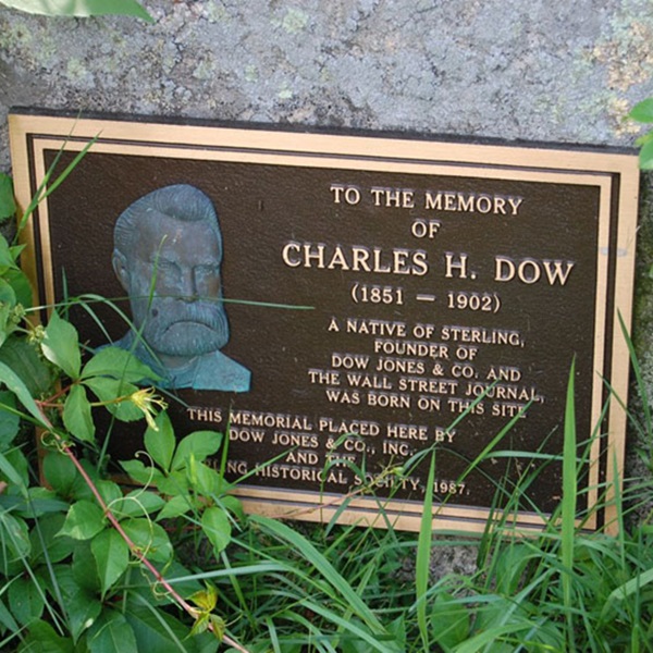 Charles Dow, one of the founders of the Dow-Jones Stock Exchange, was born into a family of farmers in Sterling on November 6, 1851. 