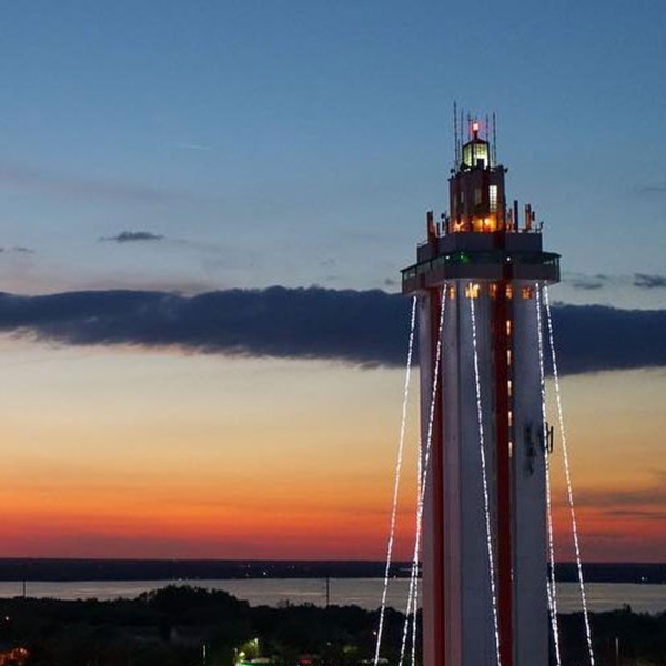 The tower stands 226 feet tall, providing an impressive vantage point for sightseers. 