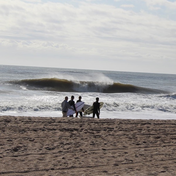 The beach break is generally less crowded than other popular Florida surf spots, offering more space to catch waves. 