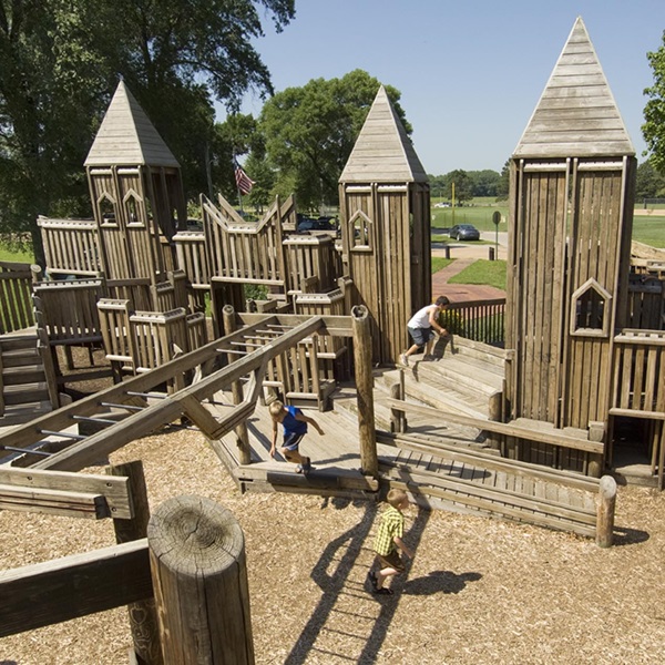 Fairbury City Park features a variety of recreational facilities, including playgrounds, picnic areas, a swimming pool, and walking trails. 