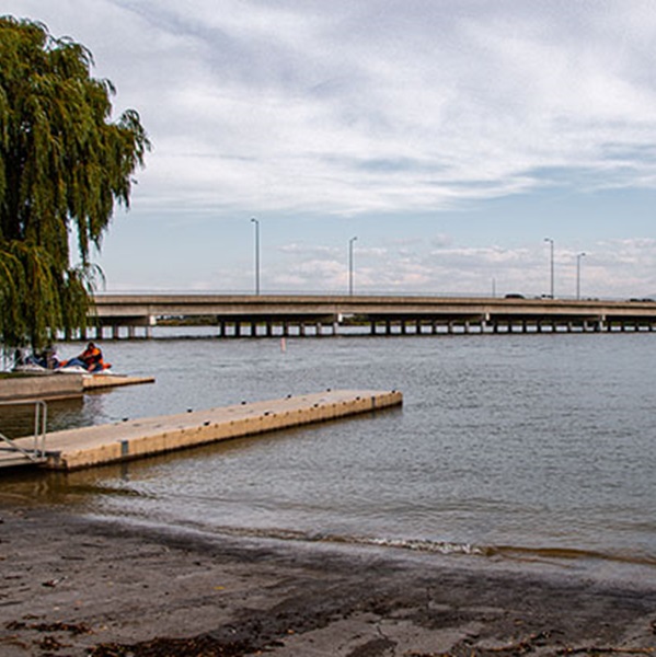 Riverside Park is a popular spot for picnics, fishing, and enjoying the river views. 