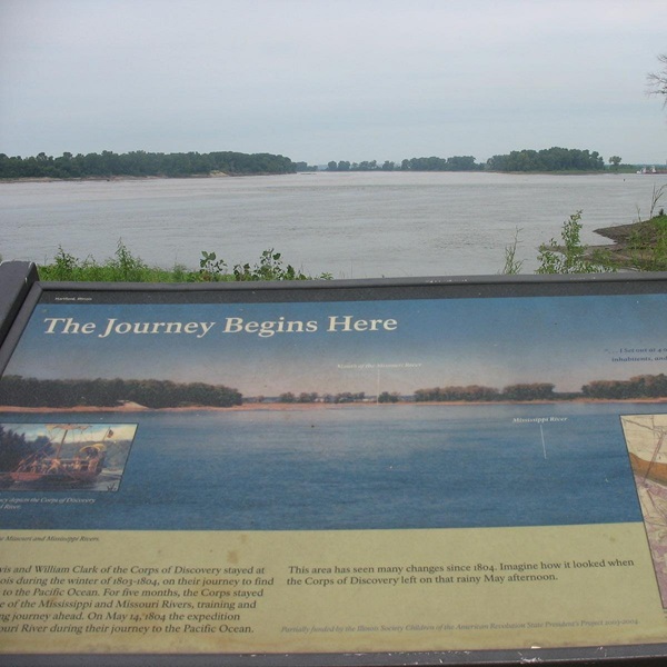 The Lewis and Clark State Historic Site marks the location where the Corps of Discovery camped during the winter of 1803-1804 before embarking on their historic journey westward. 