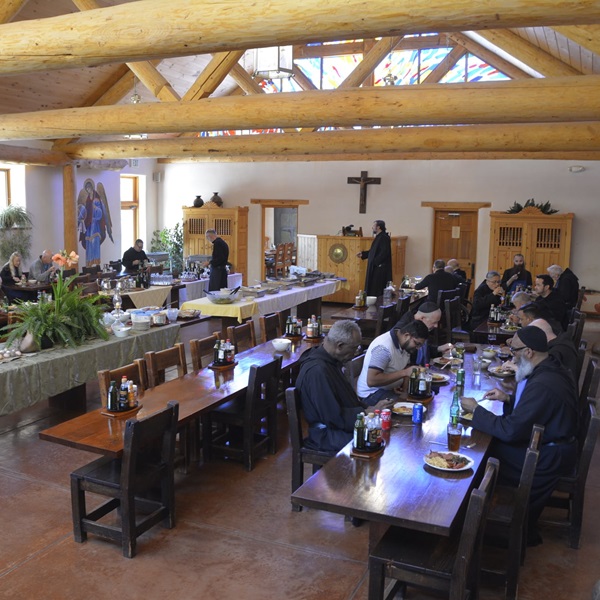 The monastery operates a guesthouse for those seeking a silent retreat and guests are encouraged to participate in the monastic lifestyle. 