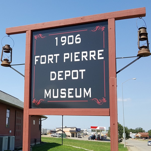 The Fort Pierre Depot Museum is housed in a historic railroad depot building that dates back to the late 19th century. 