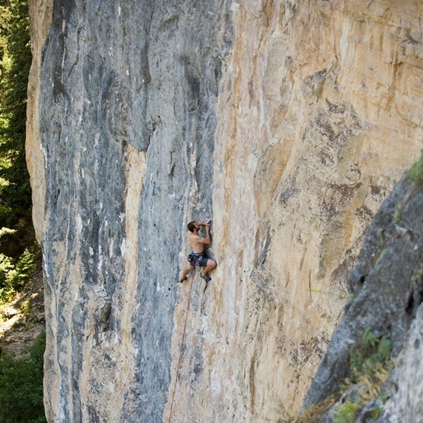 Spearfish Canyon is predominantly known for sport climbing, with hundreds of bolted routes available. 