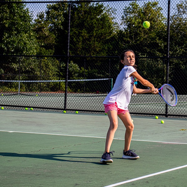 The park offers four hard-surface tennis courts, all available on a first-come, first-served basis. 