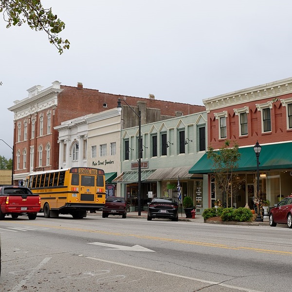 Darlington features a charming historic downtown area with a mix of quaint shops, local restaurants, and historic buildings that reflect the town's Southern heritage. 