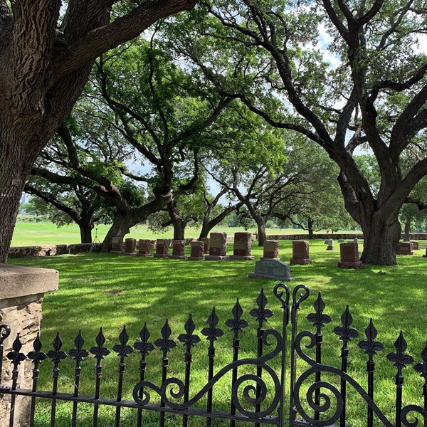 The Johnson Family Cemetery, where both Lyndon B. Johnson and his wife, Lady Bird Johnson, are buried. 