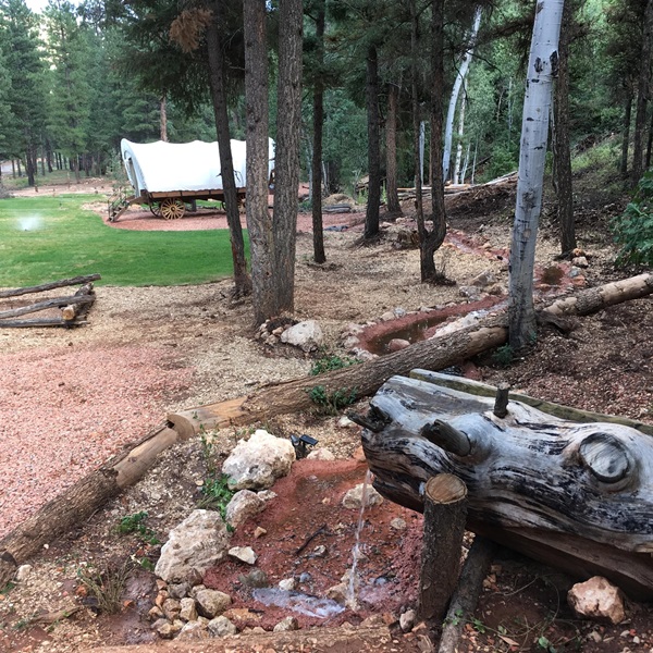 Whispering Pines Covered Wagon Resort is situated near Orderville, Utah, nestled in the scenic landscape of the southwestern part of the state. 