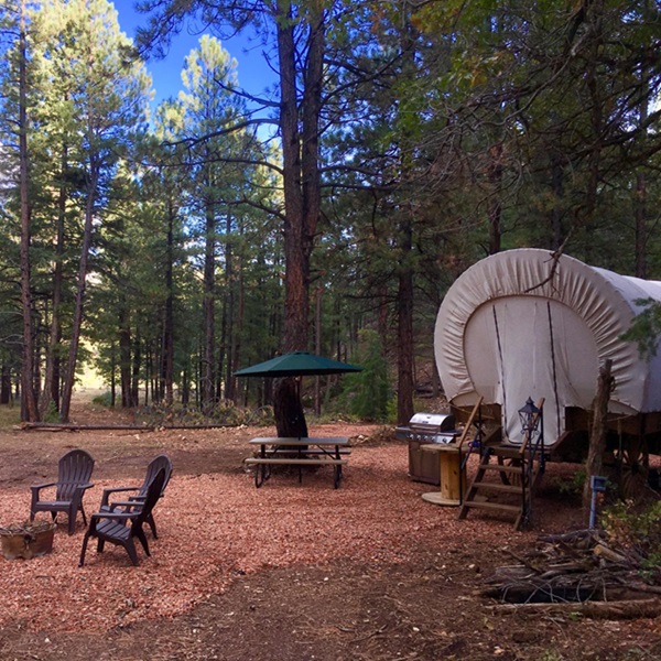 Whispering Pines Covered Wagon Resort  - Webpage Image