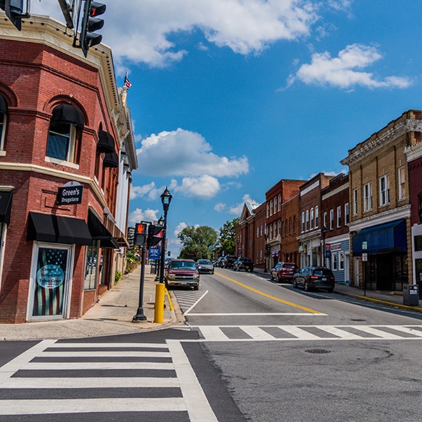 Historic Downtown Bedford features charming shops, local eateries, and well-preserved buildings, providing a quaint and inviting atmosphere. 